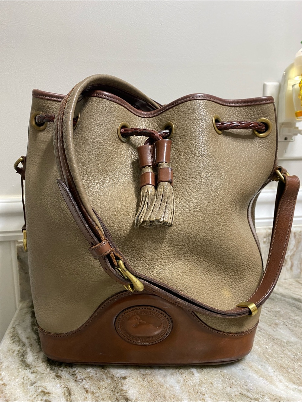 Dooney & Bourke Taupe Bucket Bag